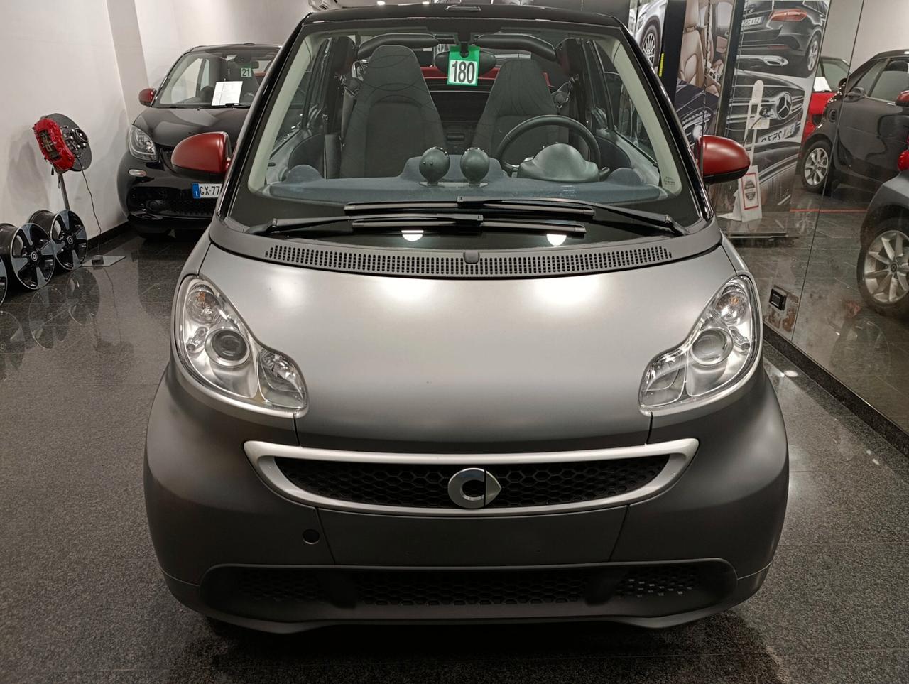 Smart ForTwo 1.0 71cv MHD cabrio passion Grey Opaco capote rossa