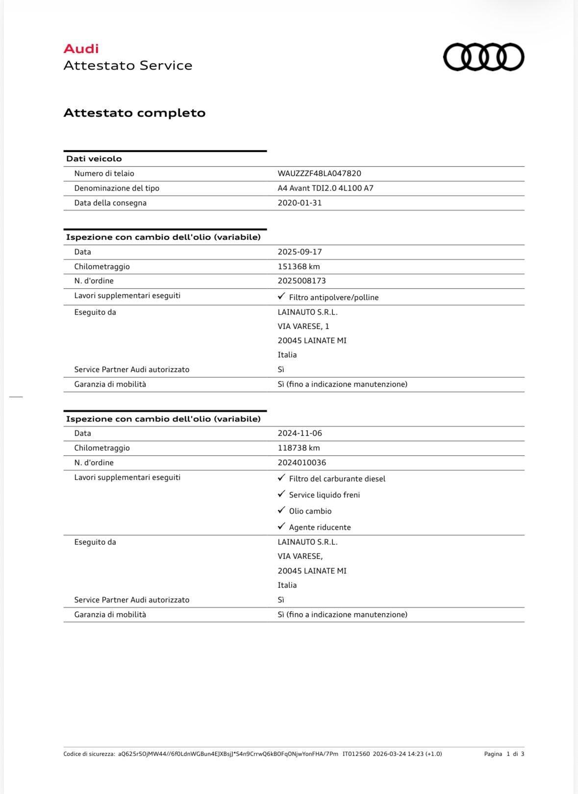 Audi A4 Avant 30 TDI/136 CV S tronic Advanced