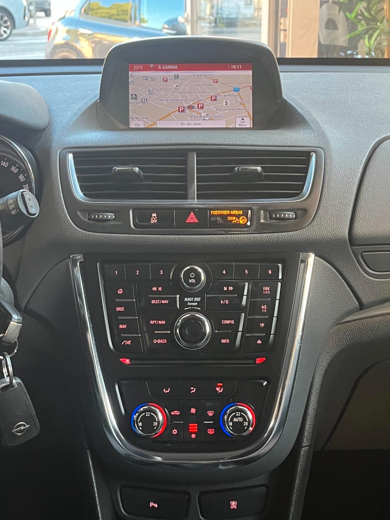 OPEL MOKKA 1.4 TURBO GPL 140 CV COSMO PELLE TESSUTO NAVIGATORE CERCHI TELECAMERA POSTERIORE KM CERTIFICATI