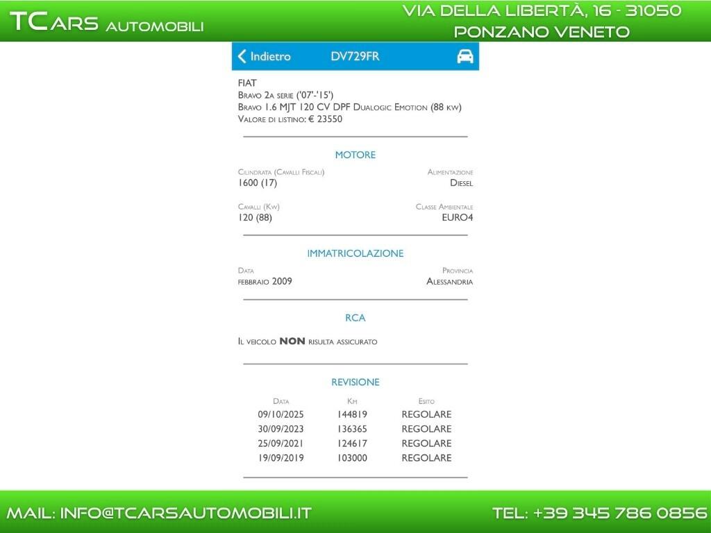 FIAT BRAVO 1.6 MJT CAMBIO AUTOMATICO