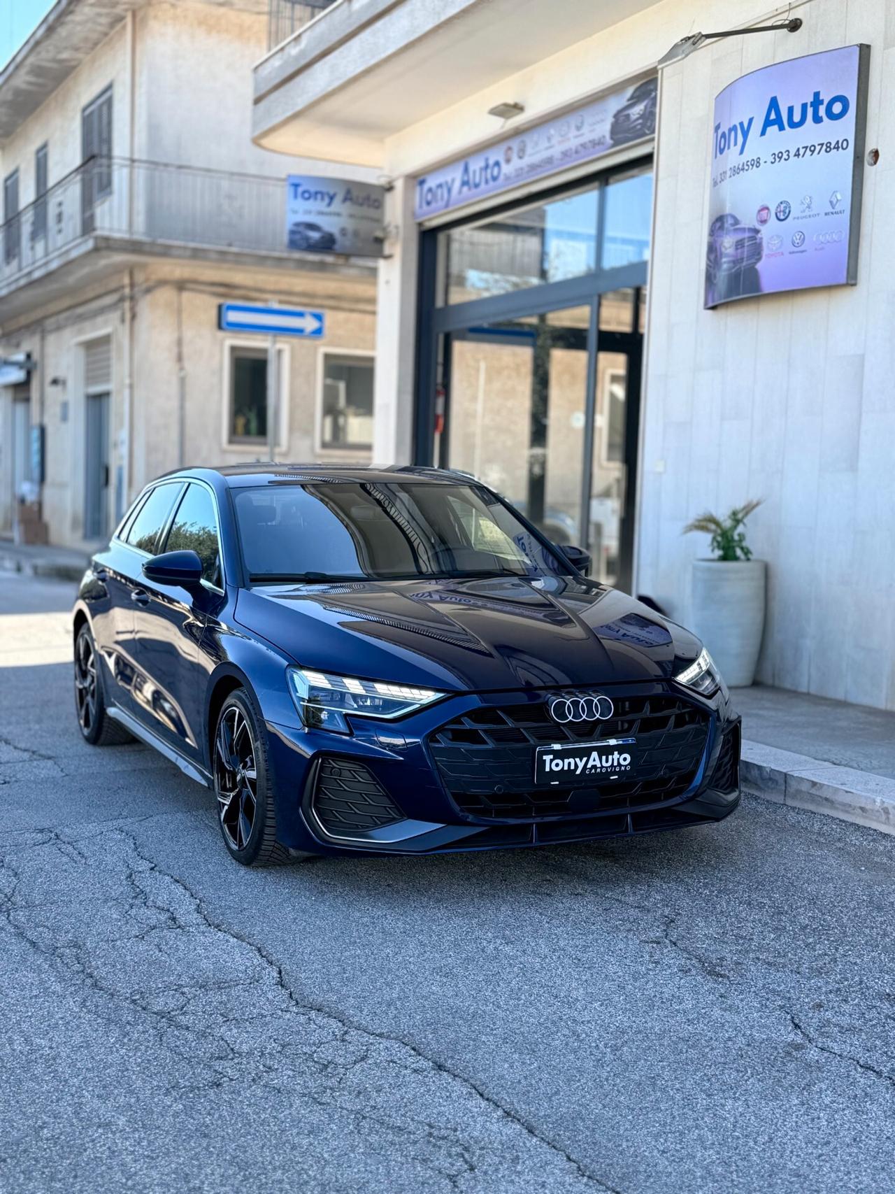 Audi A3 SPB 35 TDI S tronic line edition PACCHETTO LUCI SOFFUSE,APPLE CARPLAY,NAVI,TELECAMERA,FARO MATRIX