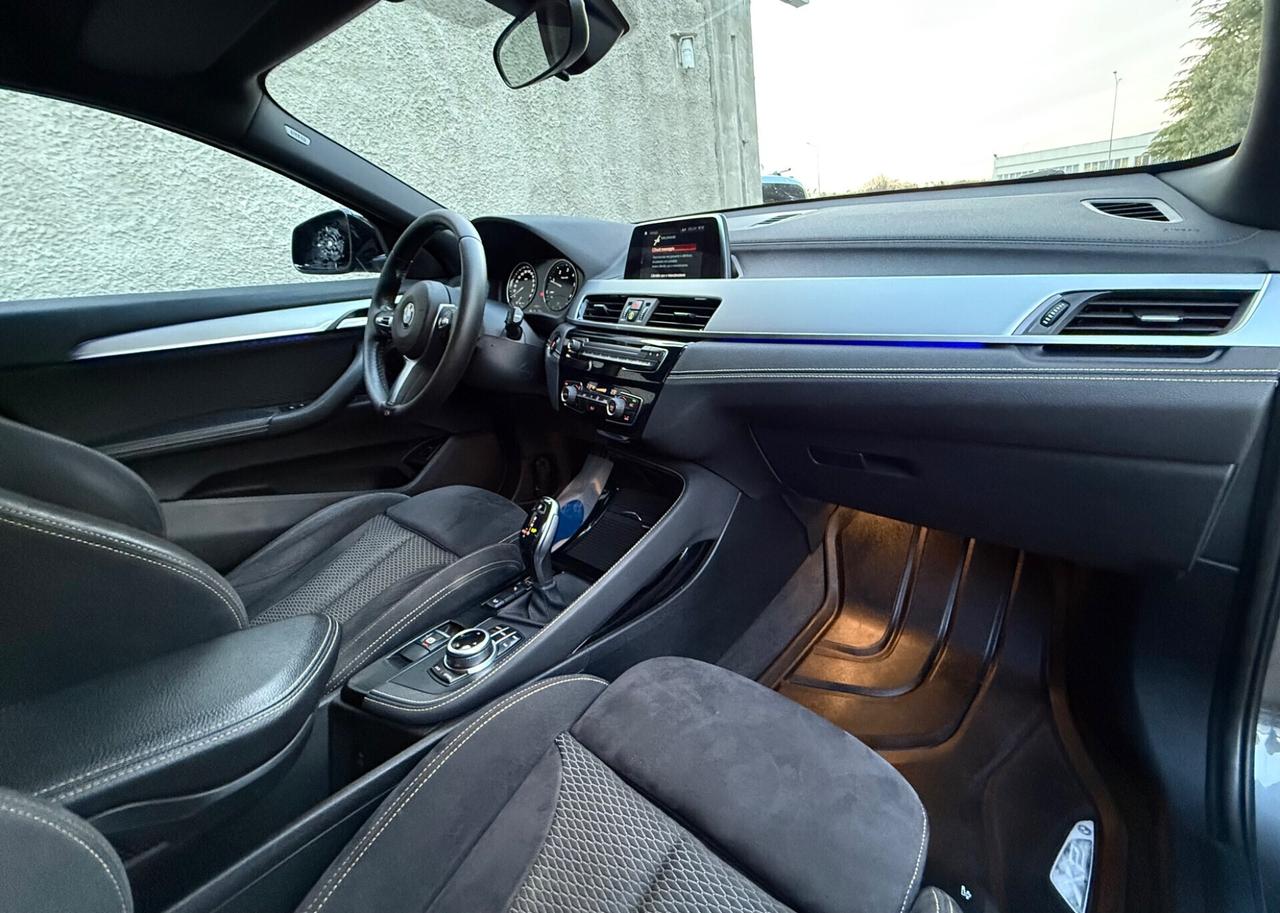 Bmw X2 xDrive20d Msport,LED multicolore,alcantara con cuc.gialle,cerchi neri,FULL OPTIONAL