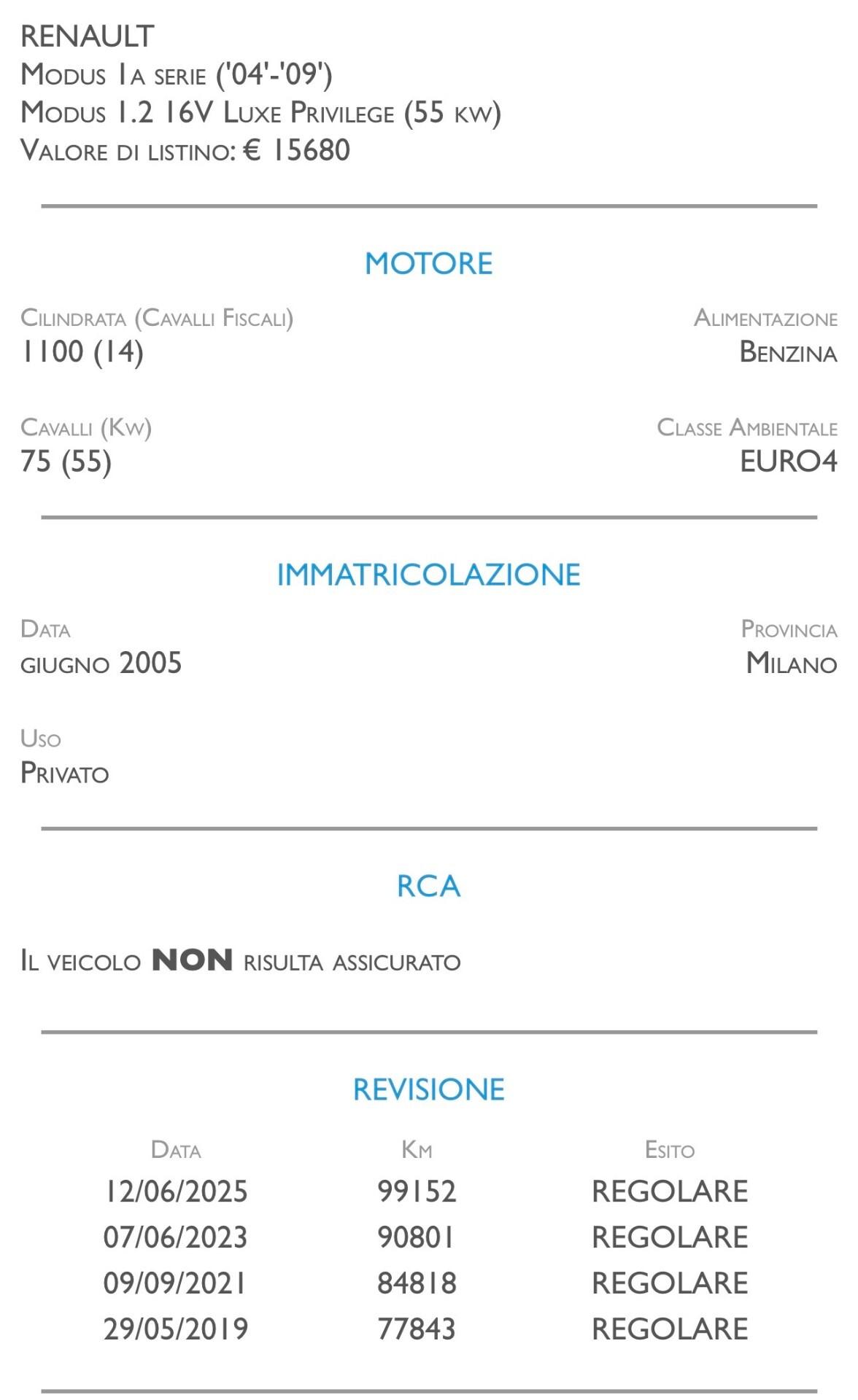 Renault Modus 1.2 16V Luxe Dynamique - UNICO PROPRIETARIO