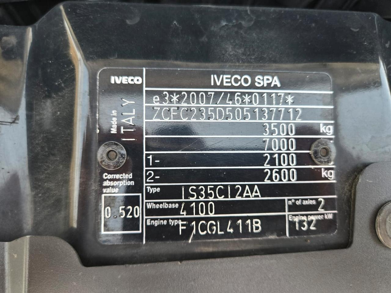 Iveco Daily 35 180 CASSONE FISSO