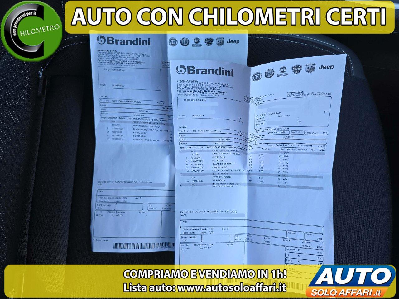 Jeep Avenger 1.2 T ALTITUDE 100CV 20.000KM TAGLIANDI JEEP EURO6E NAVI/FULL LED/PERMUTE