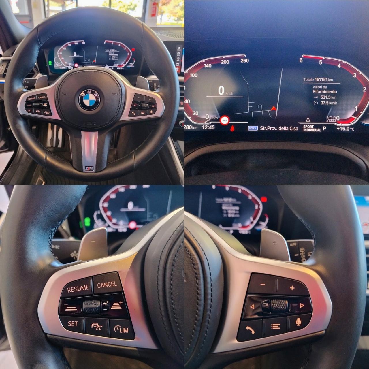 BMW 330d 48V xDrive Touring MSPORT TETTO ACC LUCI AMBIENTE