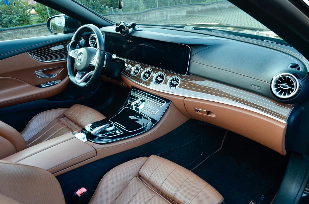 MERCEDES-BENZ E 350d CABRIO PREMIUM AMG LINE 4MATIC 258cv AUTO, EURO 6C, SERVICE DIMOSTRABILI, BURMESTER, MULTIBEAM, PELLE TOTALE, 19°, PERMUTE
