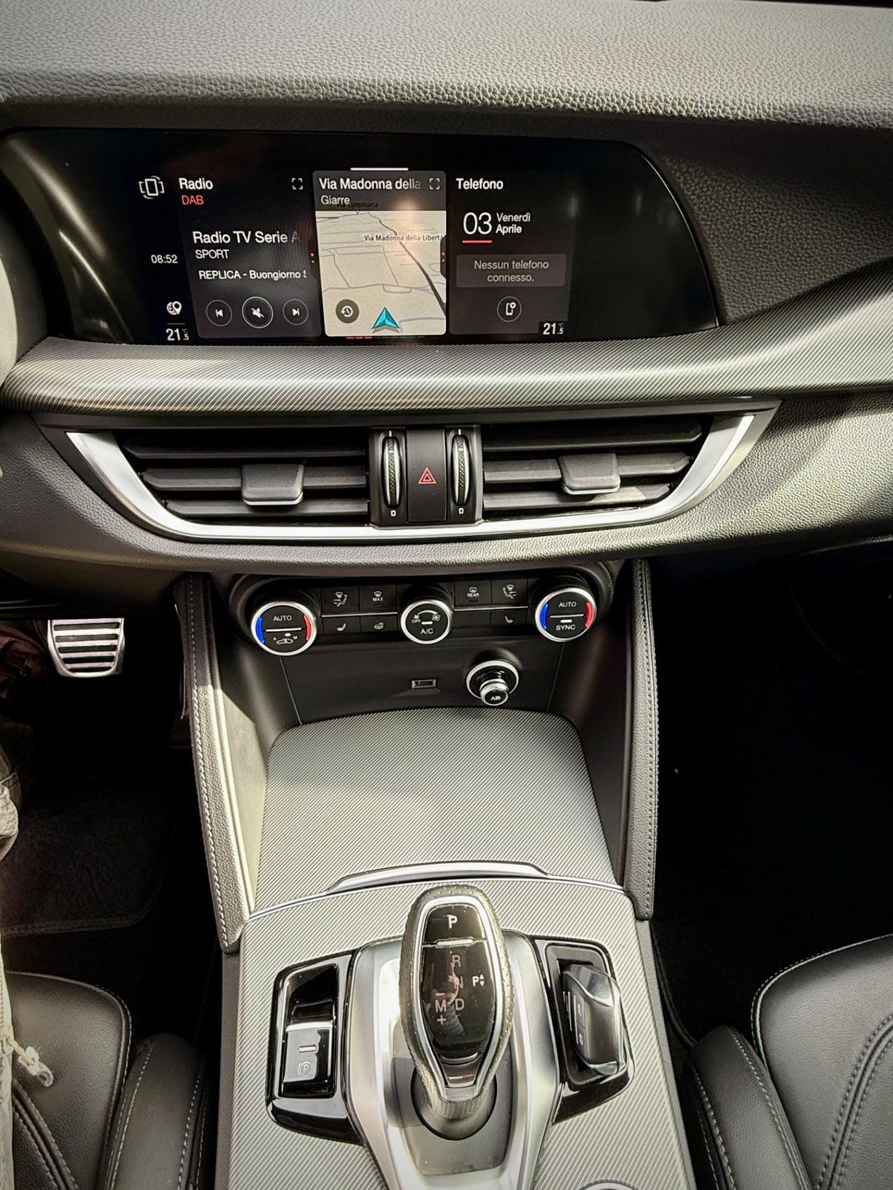 Alfa Romeo Stelvio 2.2 Turbodiesel 210 CV AT8 Q4 Veloce Fatture Tagliandi