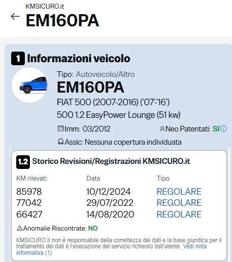 Fiat 500 1.2 EasyPower Lounge GPL 2012 87.000 KM