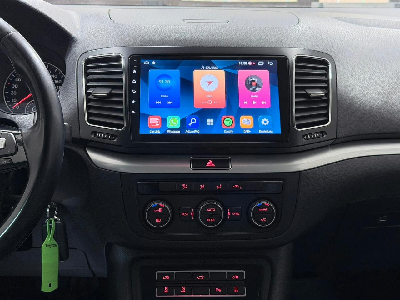 VW SHARAN 2.0TDI 150CV DSG 7POSTI GANCIO TRAINO