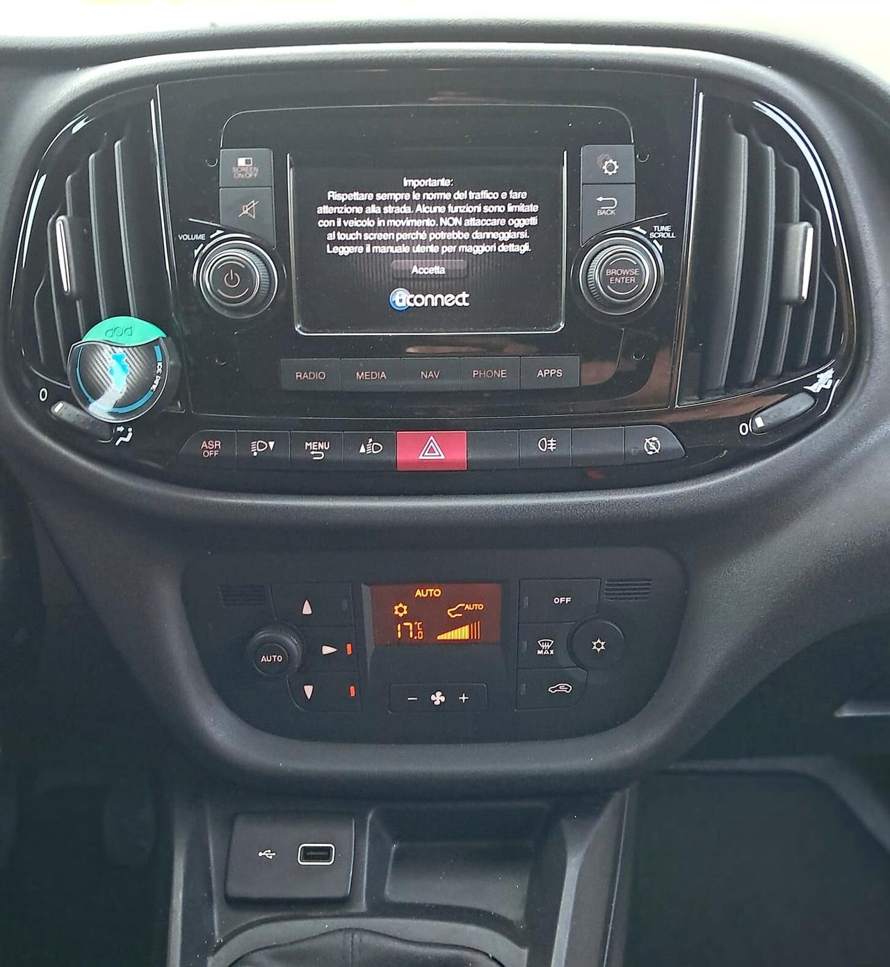 Fiat Doblo 1.6 MJT 105CV S&S PC-TN Cargo Lounge - 3 posti - Doppia porta laterale e voletto posteriore