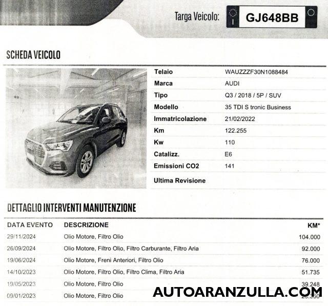 AUDI Q3 35 Business 2.0 TDI 150CV S tronic Navi - Virtual