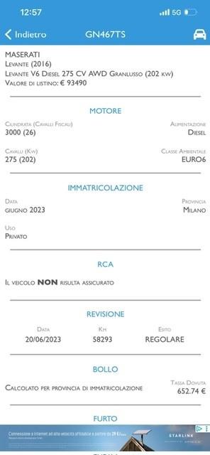 Maserati Levante V6 Diesel 275 CV AWD Gransport