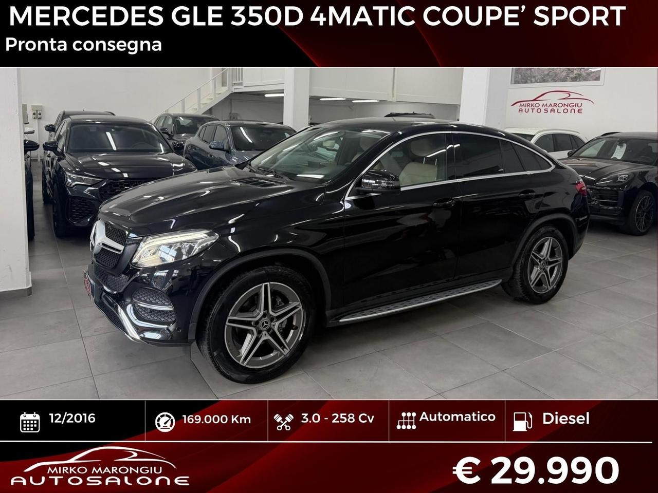 Mercedes 350 d 4Matic Coupé Sport FINANZIABILE