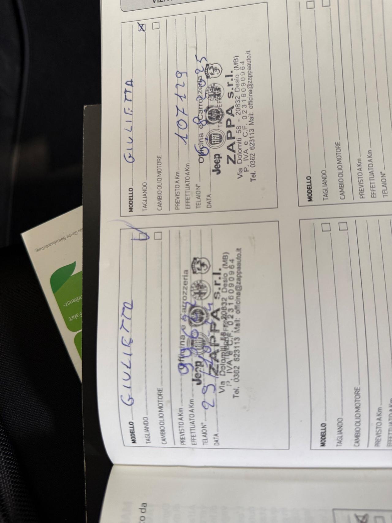 Alfa Romeo Giulietta 1.6 JTDm 120 CV UNICO PROP CINGHIA OK