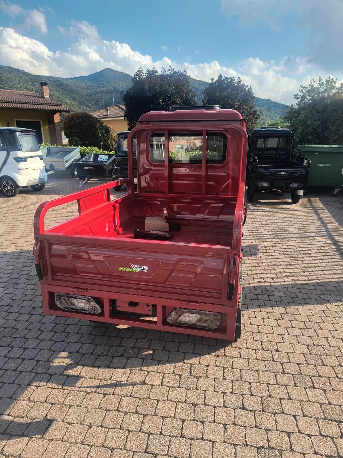 MOTOCARRO ELETTRICO CABINATO CASSONE RIBALTABILE