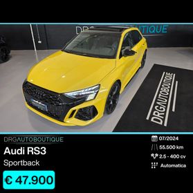 Audi RS3 SPB GIALLO PITONE/TETTO/SCARICHI