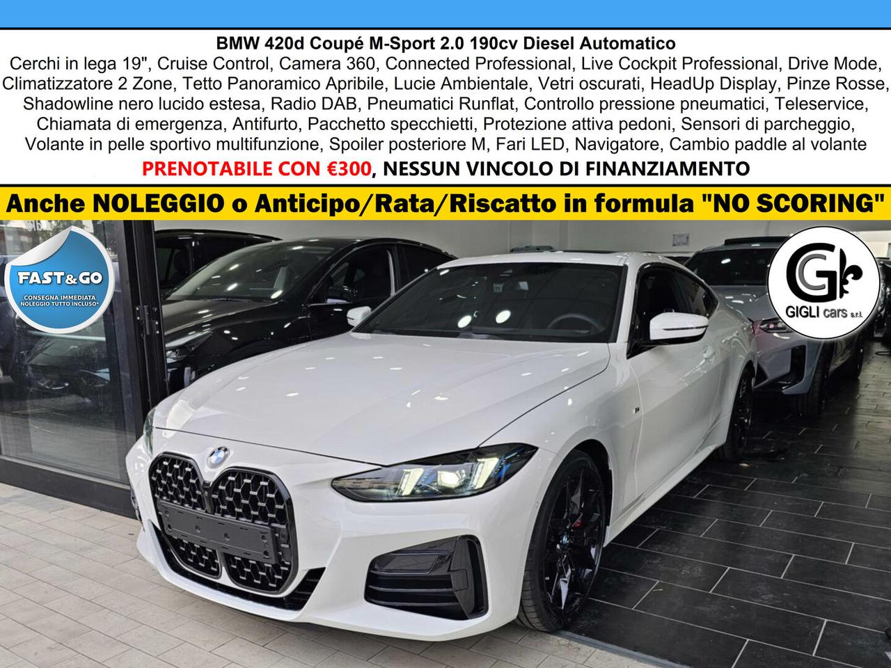 BMW Serie 4 420d sDrive MSport PRO TETTO C.19" Innovation PACK