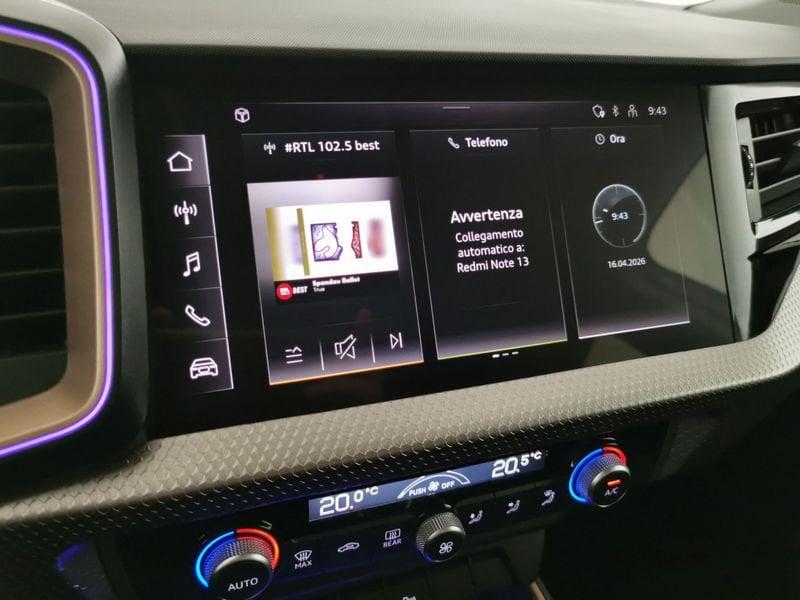 Audi A1 Sportback 30 1.0 tfsi Admired 110cv s-tronic