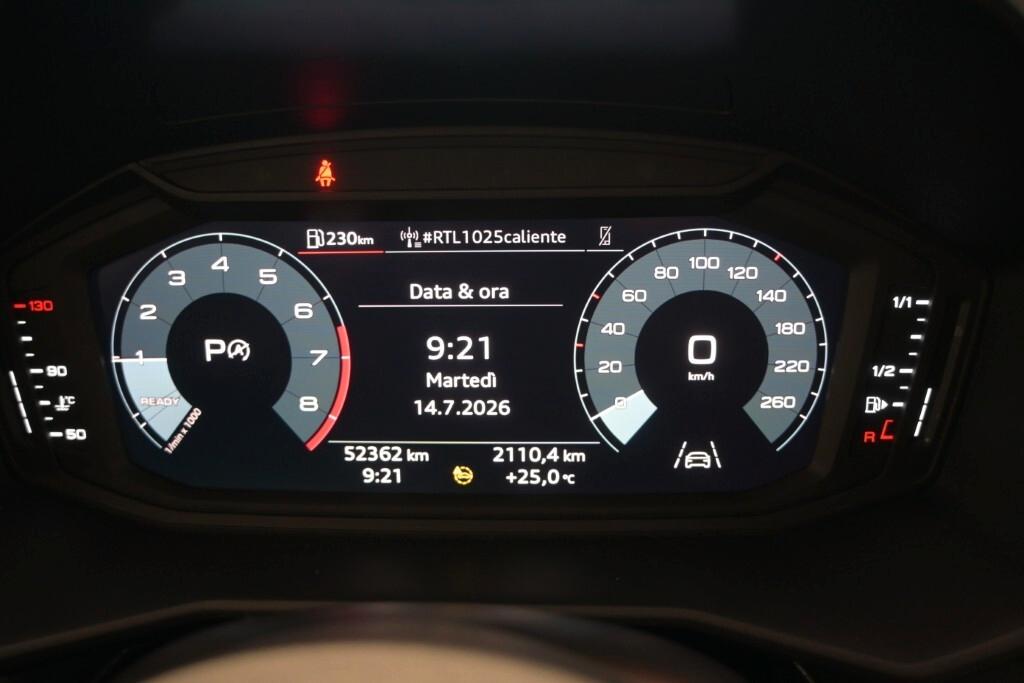AUDI A1 SPORTBACK 25 TFSI 95CV S-TRONIC ADVANCED ( VIRTUAL COCKPIT - MIRROR - PDC - TELECAMERA POST. )