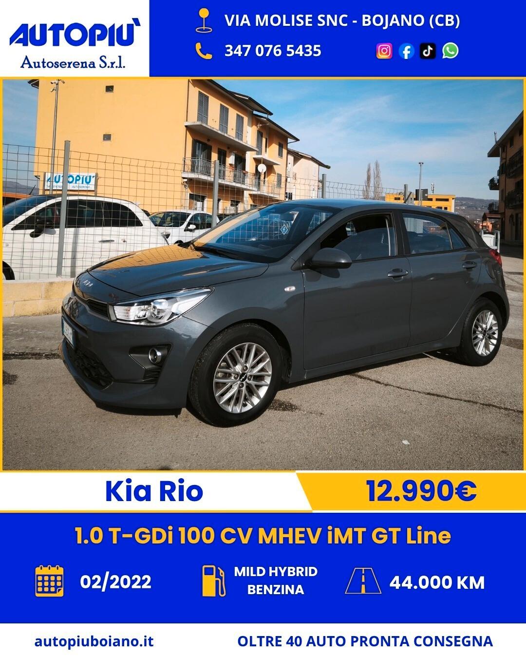Kia Rio 1.0 T-GDi 100 CV MHEV iMT GT Line