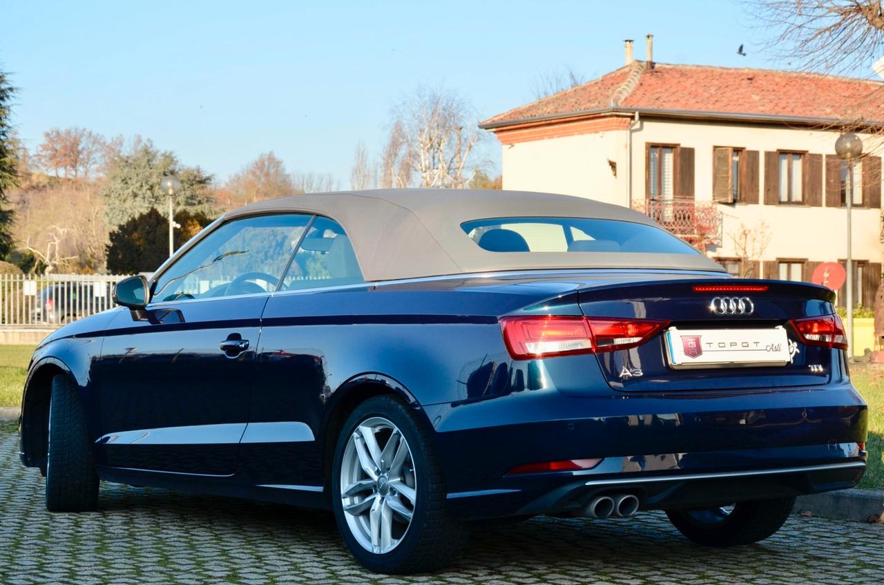 AUDI A3 CABRIO 2.0 TDI S-TRONIC 150cv, UFF ITALIANA, EURO 6B, FRANGIVENTO, XENO, NAVI, PERMUTE