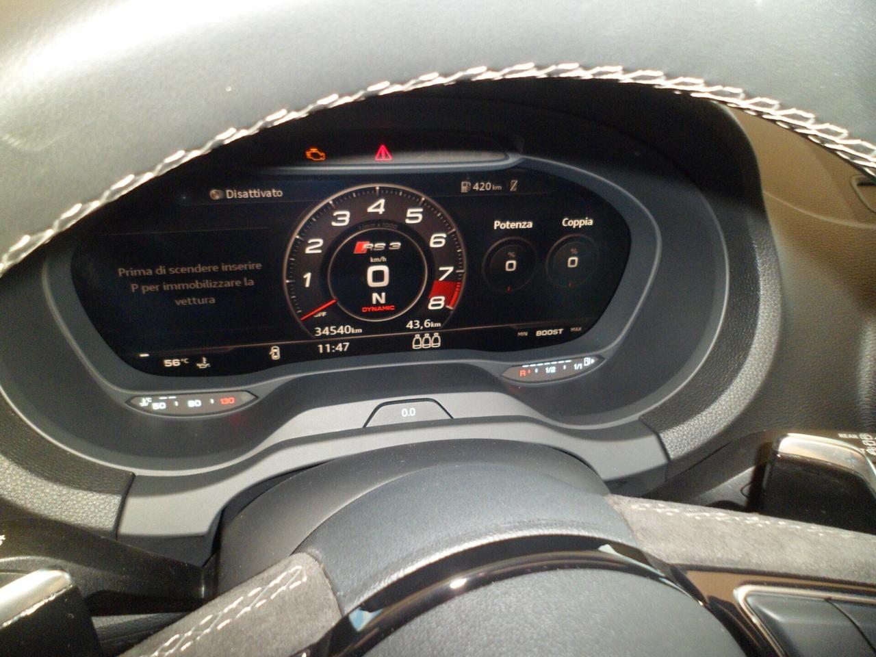 Audi RS3 2.5 Spb 400cv Virtual tetto sedili Rs 20
