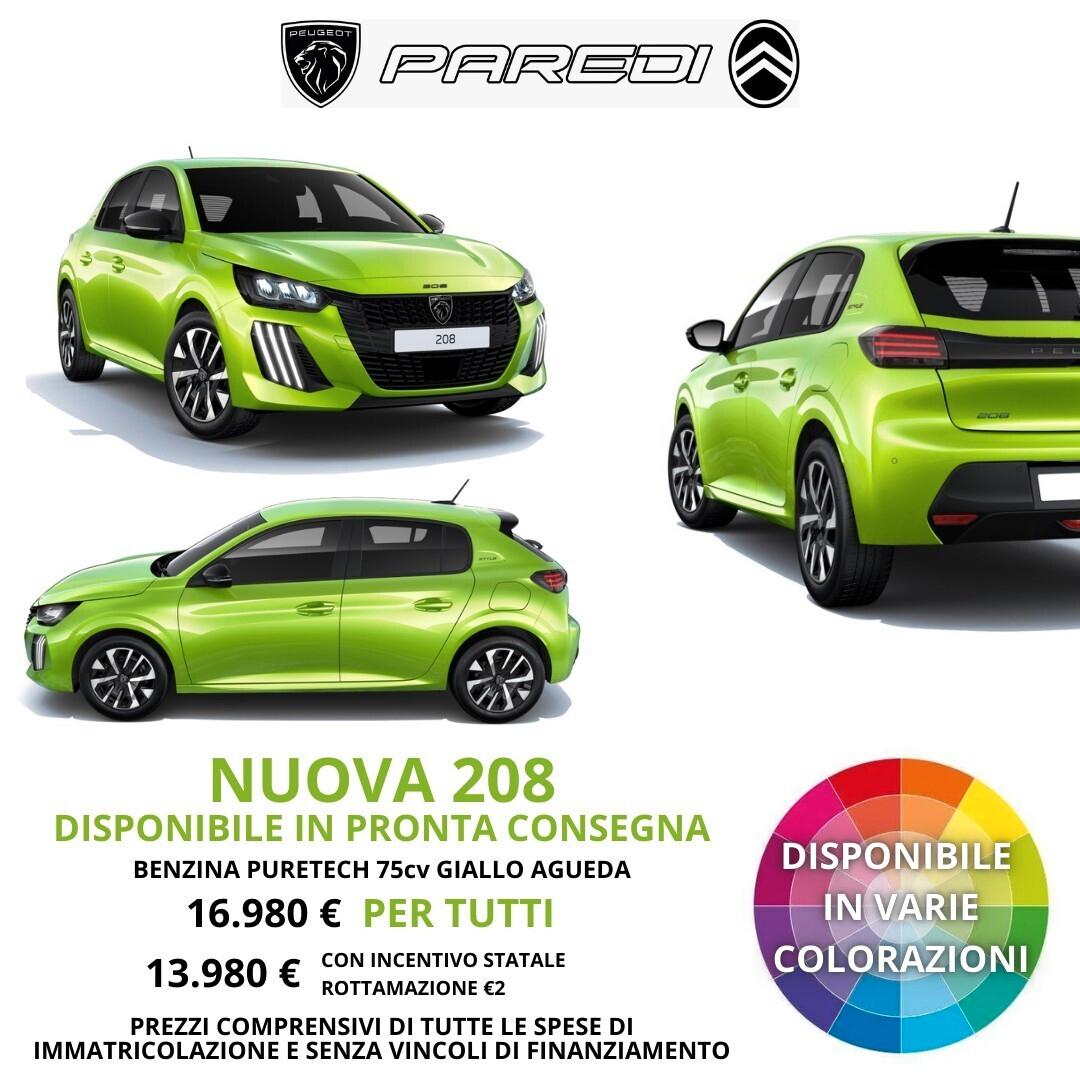 Peugeot 208 PureTech 75 Active 3.000€ INCENTIVI ROTTAMAZIONE €2