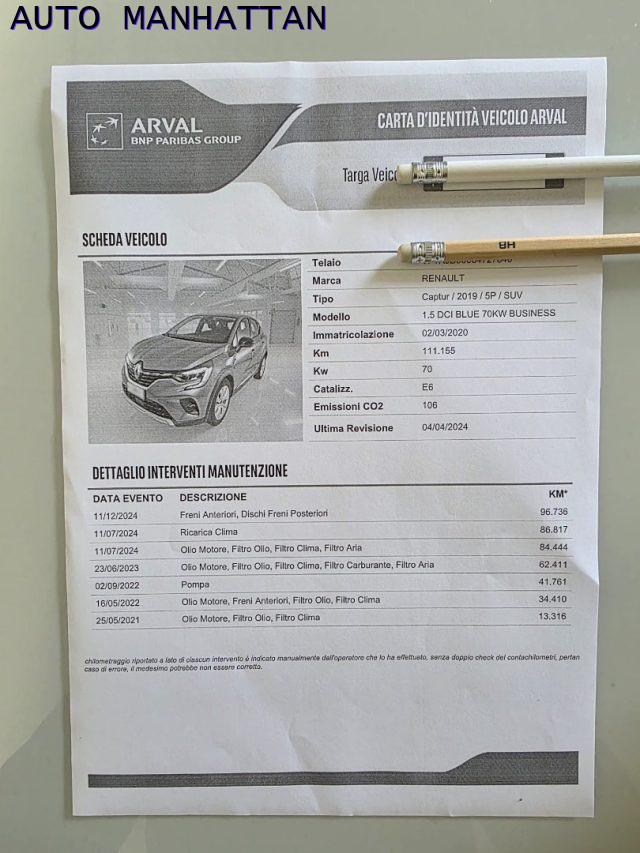 RENAULT Captur Blue dCi 95 CV Business