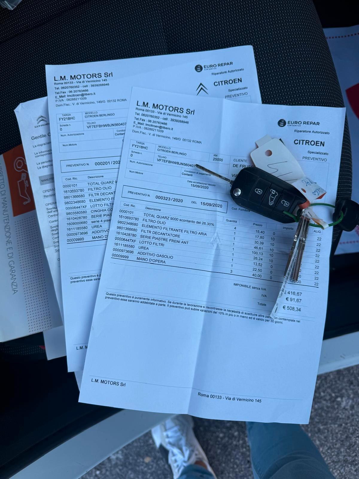 Citroen Berlingo BlueHDi 100 M Live 3Posti Porta Laterale