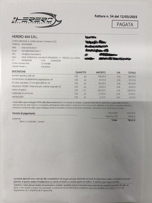 Land Rover Defender Defender 90 2.2 TD4 N1 + ARGANO A MOTORE + SNORKEL SPORTIVO