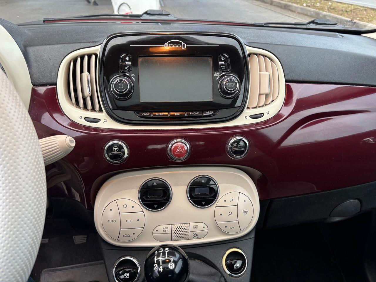 Fiat 500 1.2 Lounge STUPENDA, PANORAMA, CERCHI IN LEGA, CLIMA AUTOMATICO, VOLANTE MULTIFUNZIONE!!!