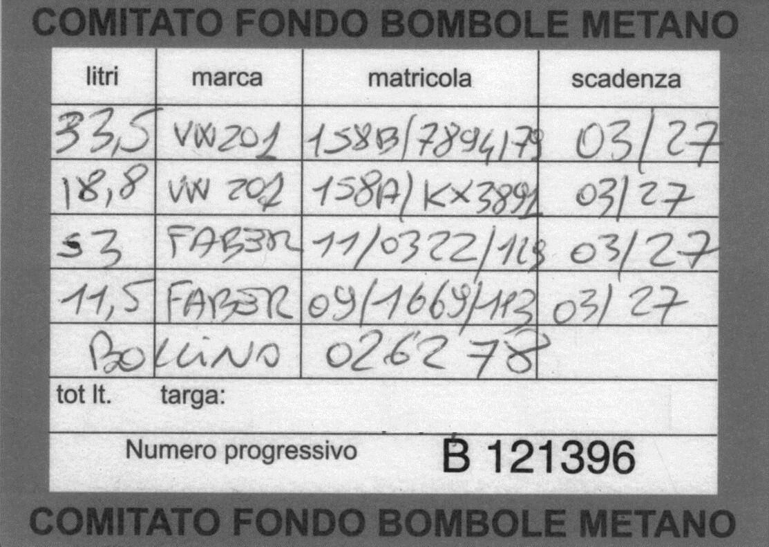 Touran 7Posti EcoFuel Metano 03/2027 UnicoProp.