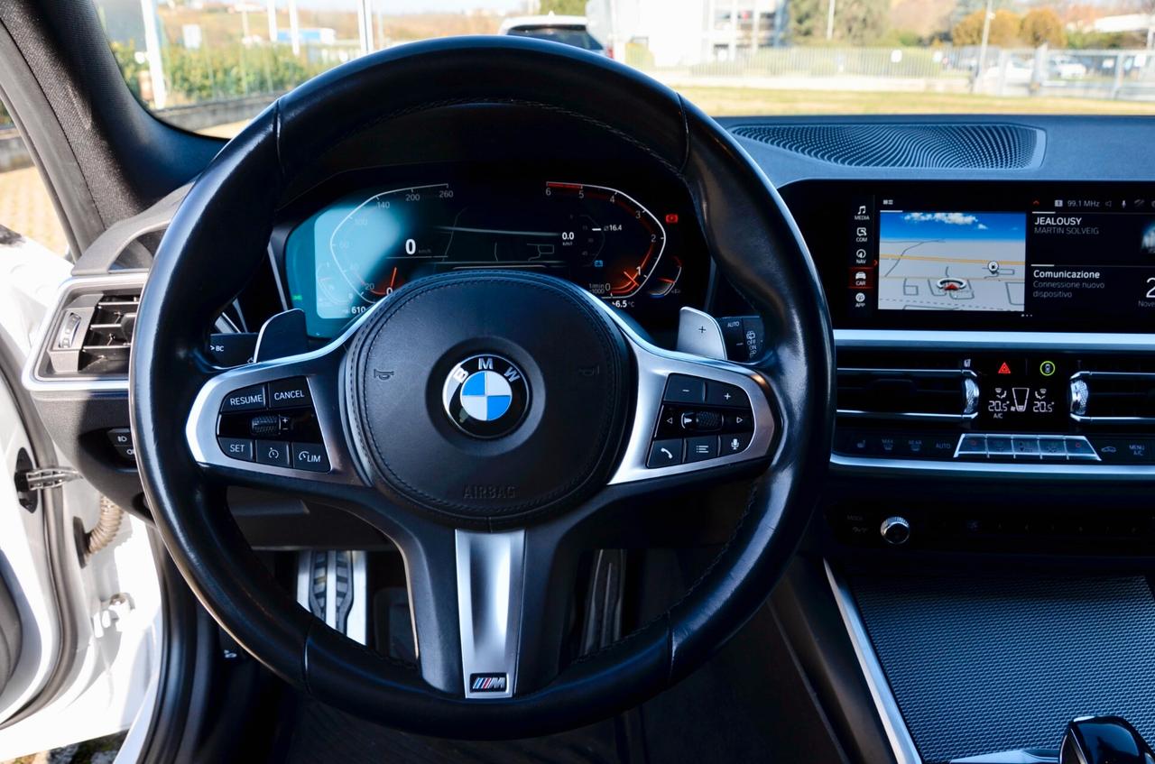 BMW 330d TOURING XDRIVE MSPORT 265cv AUTO, GARANZIA BMW, UFF ITALIANA, SERVICE BMW, EURO 6D, M BRAKES, FARI LED, RETROCAMERA 360°, PELLE, 19", PERMUTE