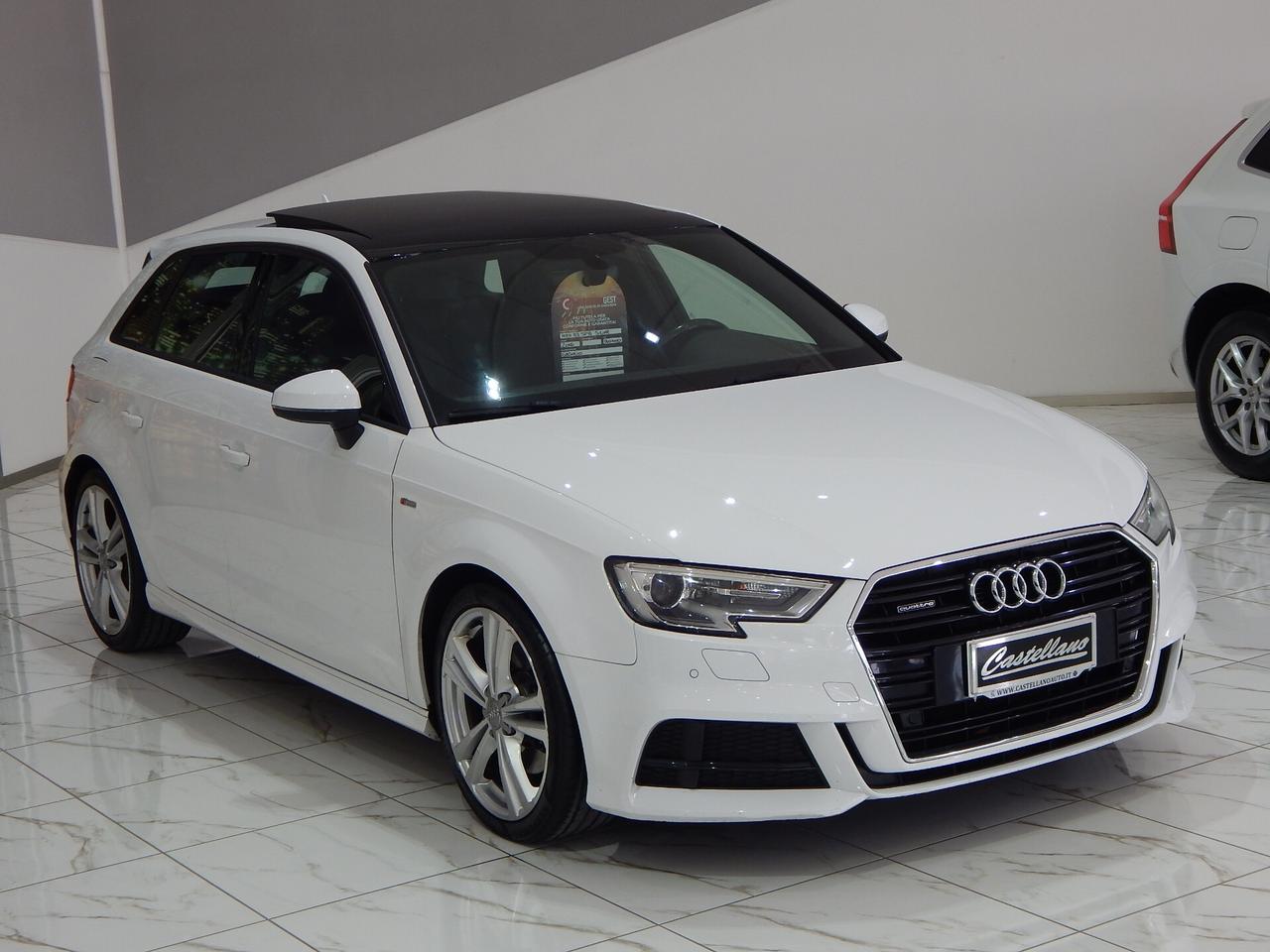 Audi A3 SPB 2.0 TDI S-Line Quattro Stronic TETTO-NAVI-PELL