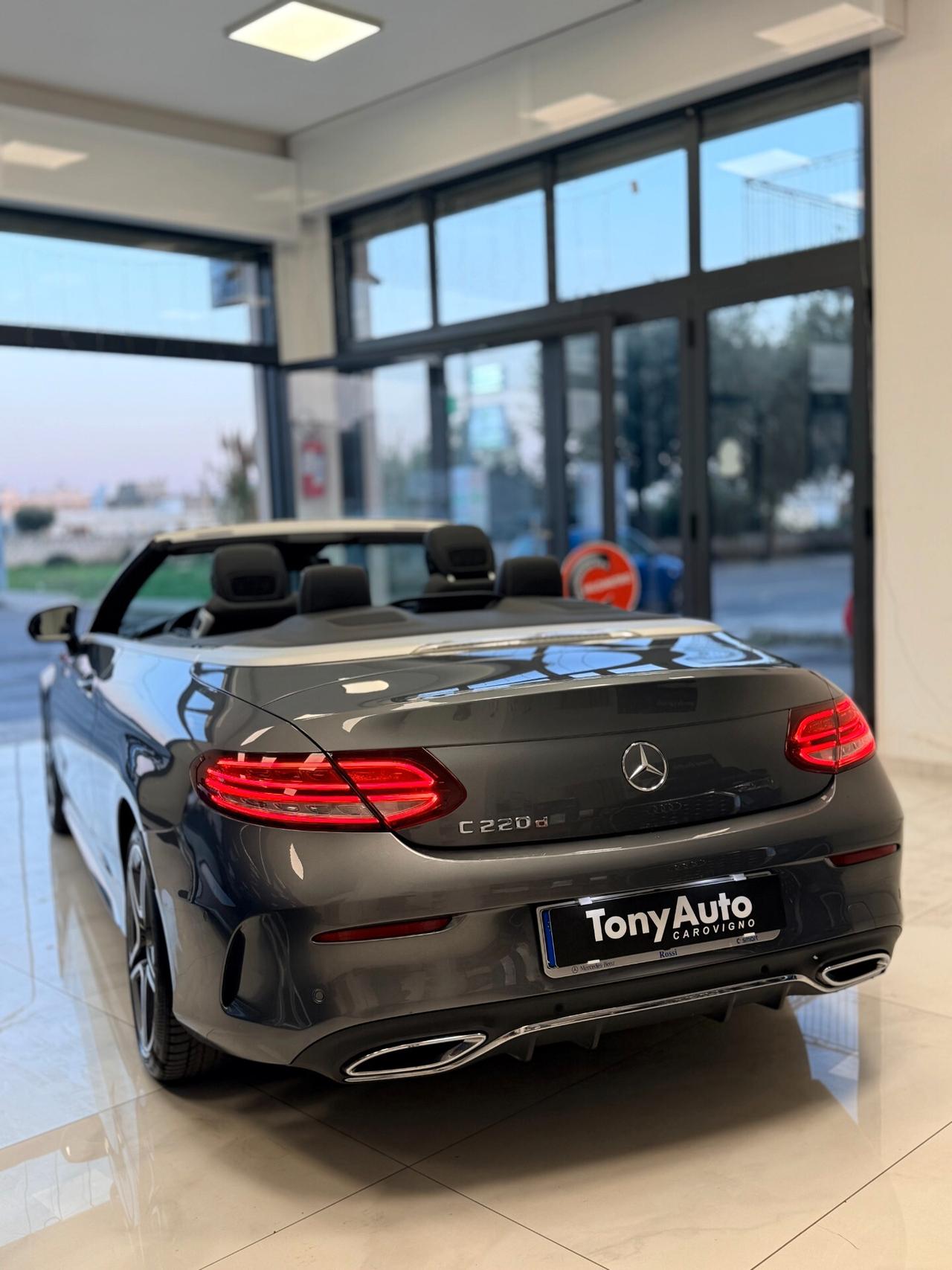Mercedes-benz C 220 d AutoCABRIO Premium Plus automatica con LUCI SOFFUSE,VIRTUAL COCKPIT,TELECAMERA,APPLE CARPLAY,NAVI