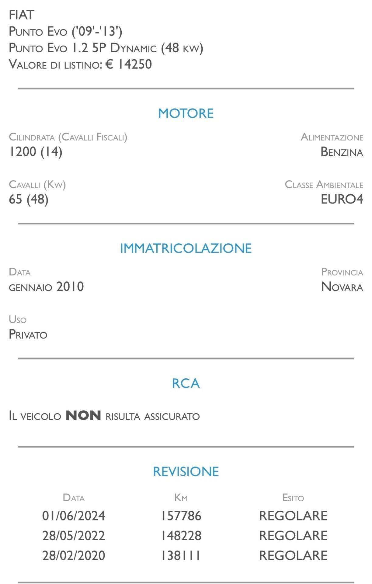 Fiat Punto Evo 1.2 5 porte Dynamic - IDEALE PER NEOPATENTATI