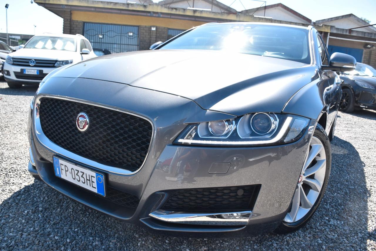 Jaguar XF Sportbrake 4X4 2.0D 180CV AWD automatica Prestige NAVI CRUISE SENSORI CAM PELLE BT