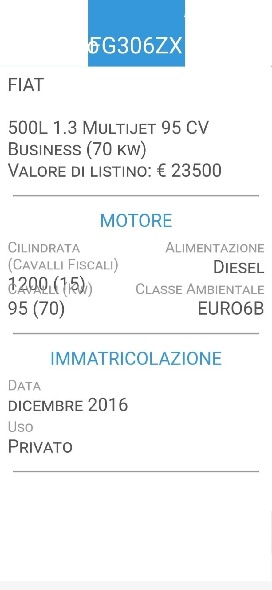 FIAT 500L 1,3 M.JET-UNICO PROPR-6B-3 REVISIONI