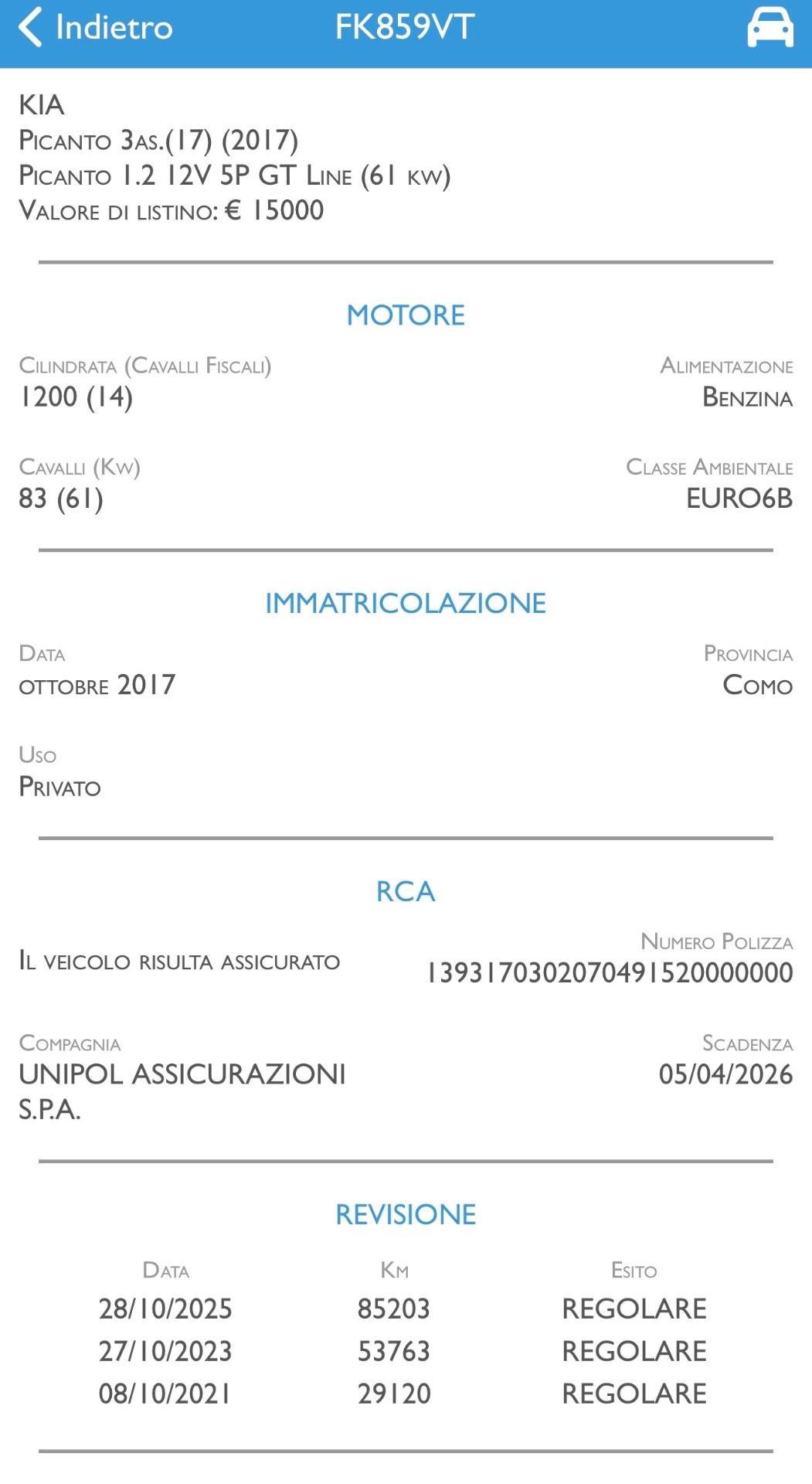 Kia Picanto 1.2 12V 5 porte GT Line NEOPATENTATI