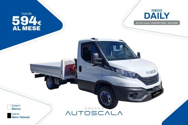 IVECO Daily 35 C18 C.Autom. CASSONE FISSO + GRU FASSI