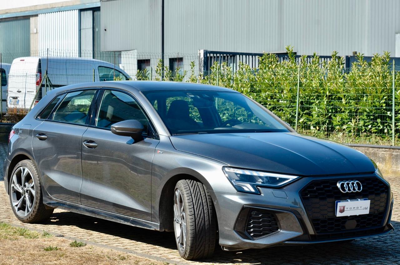 AUDI A3 SPORTBACK 35 2.0 TDI S-LINE EDITION 150cv, UNICOPROPRIETARIO, SERVICE AUDI, UFF ITALIANA, EURO 6D, NAVI, APPLE ANDROID, PERMUTE
