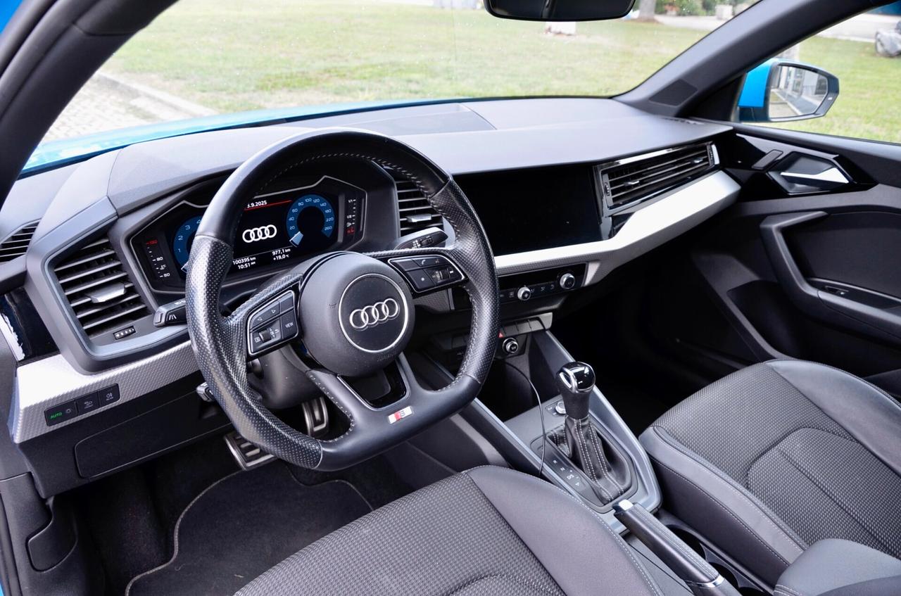 AUDI A1 SPB 30 1.0 TFSI S-LINE INT+EXT 116cv S-TRONIC, UFF ITALIANA, SERVICE CON FATTURE, EURO 6D, APPLE ANDROID, FARI LED, 18", PERMUTE