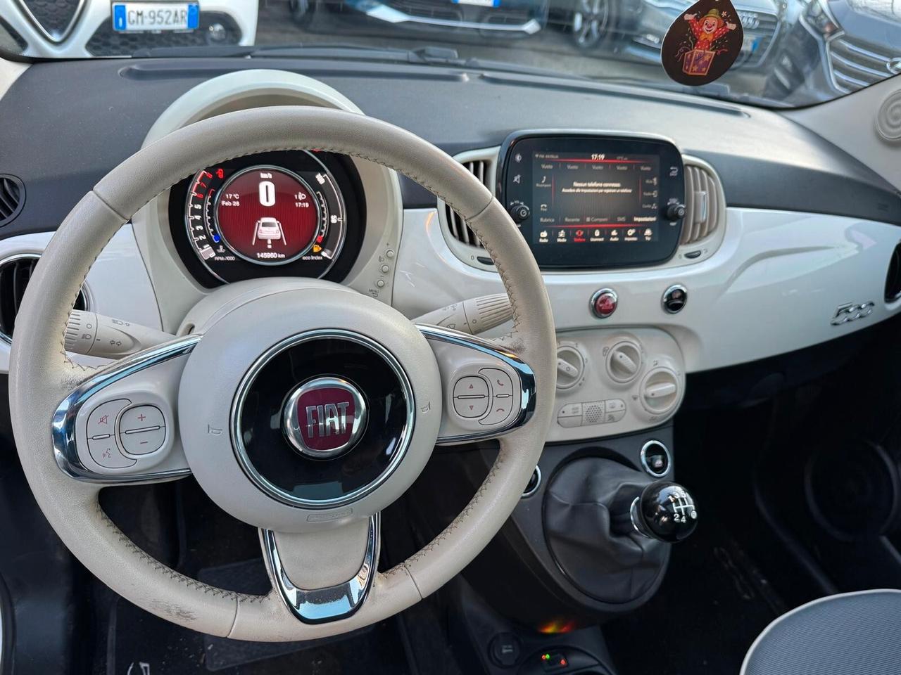 FIAT 500 1.2 GPL 70CV 2019 TETTO PANORAMICO