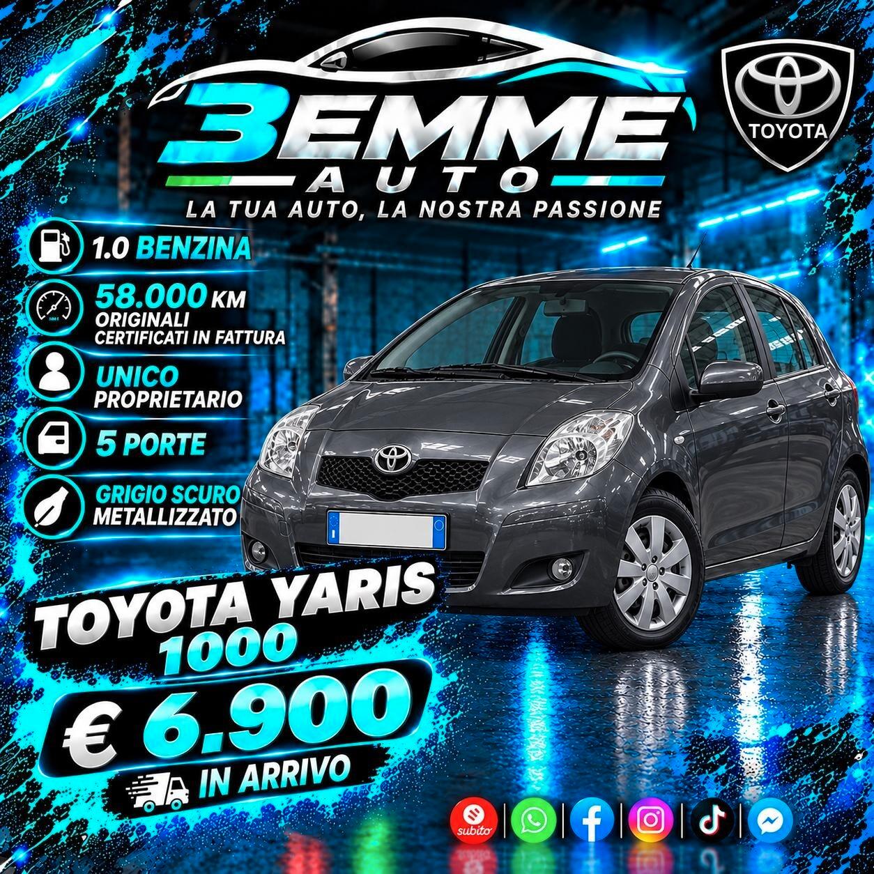 Toyota Yaris 1.0 5 porte Now IN ARRIVO