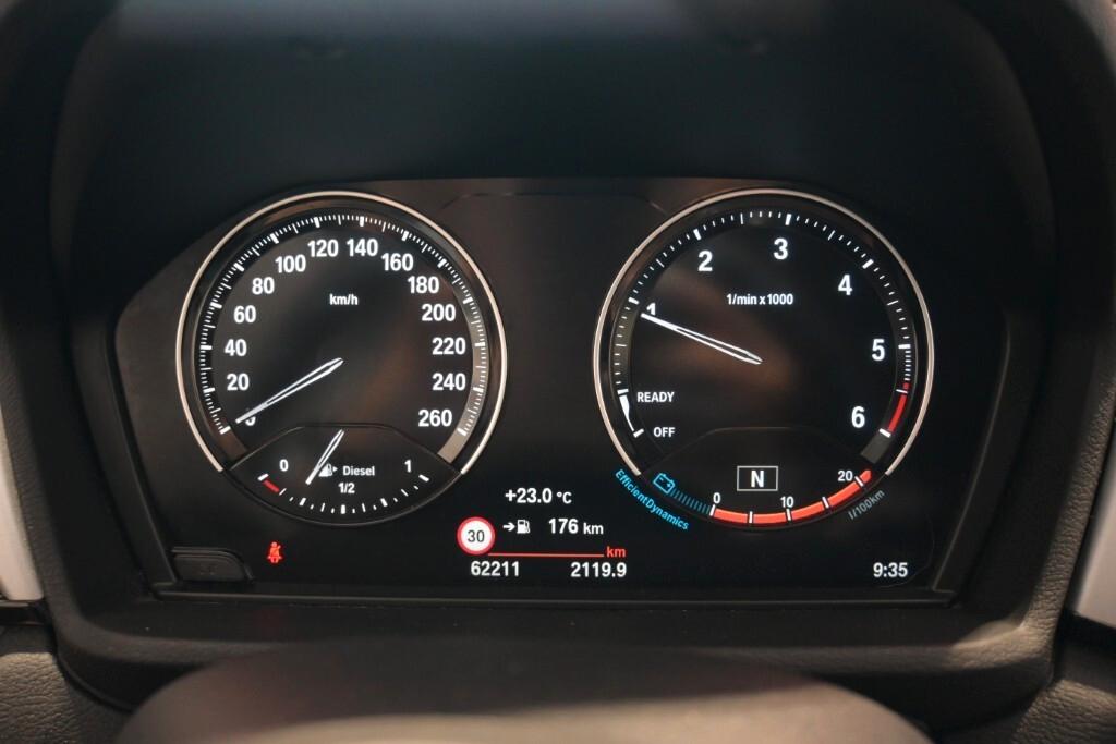 BMW X1 16D 115CV 6M. S-DRIVE BUSINESS ADVANTAGE ( CRUISE - PELLE - NAVI - PARK ASSISTANT - TELECAMERA POST. - CERCHI 17 )