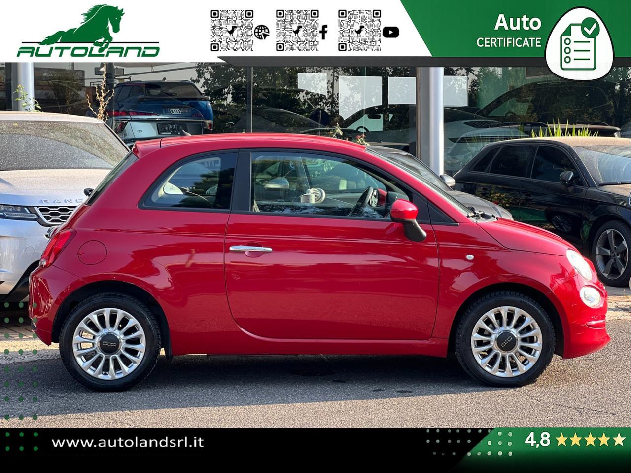 Fiat 500 1.2 69cv my19 Ok Neopatentati - Sensori di Parcheggio - Cruise Control - Uconnect 5"