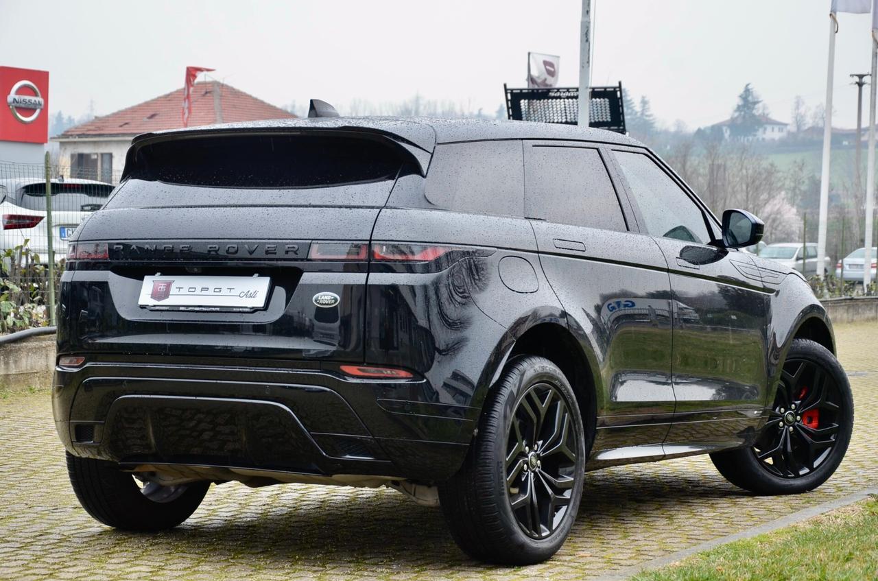 LAND ROVER RANGE ROVER EVOQUE 2.0d i4 MHEV R-DYNAMIC SE AWD 150cv AUT, SERVICE LAND ROVER, FULL BLACK, FULL LED, PELLE, RETROCAMERA, PERMUTE
