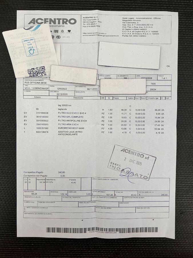 Evo 4 1.6 Bi-Fuel GPL 114 CV
