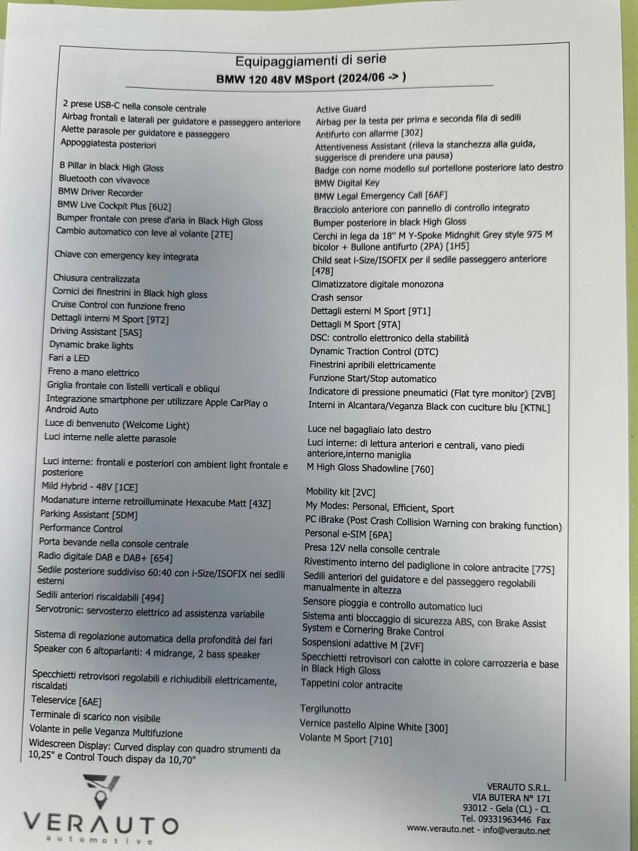 BMW 120 48V MSport auto OFFERTA T-STOCK PREZZO IMPERDIBILE